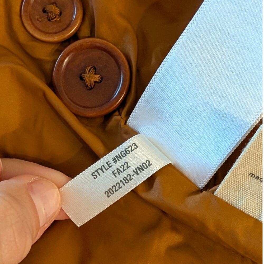 Madewell Airpuff Shirt Jacket Womens S Brown Oversized Quilted Button Front - Picture 8 of 10